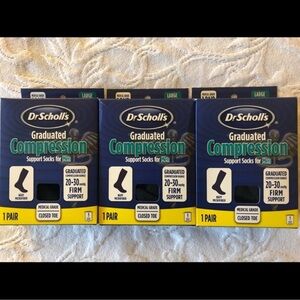 Three Pairs Dr. Scholls Compression Socks